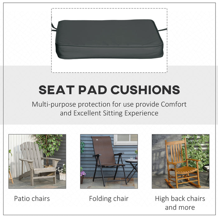 42x42 cm Grey Chair Cushions, Set of 6 - Comfortable and Durable Seat Pads - Ideal for Dining and Office Chairs