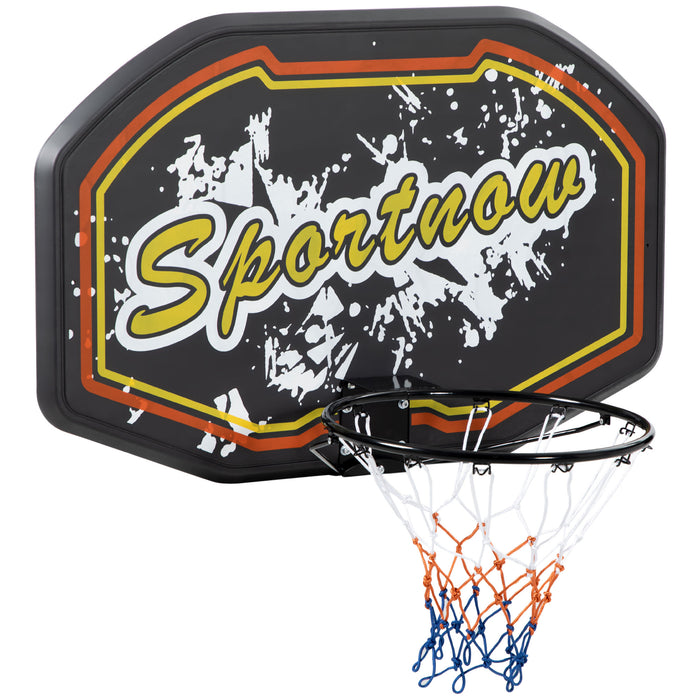 Mini Basketball Hoop with Wall Mount - Durable Backboard for Indoor & Outdoor Use, Kid and Adult Friendly - Comes in Vibrant Red & Yellow Colors