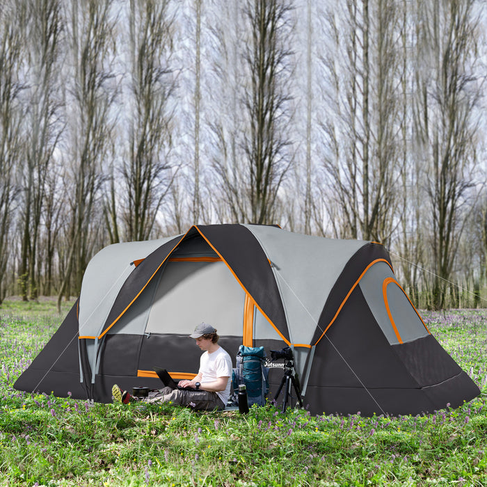 Dome Camping Tent for 5-6 People - UV Protected & 3000mm Water Resistant Outdoor Shelter for Hiking - Multicolor Family Tunnel Tent