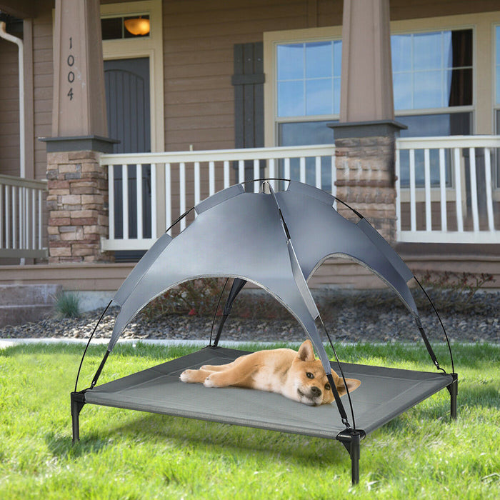 Elevated Pet Sleeper - Removable Canopy Bed for Dogs and Cats - Perfect for Indoor and Outdoor Use, Provides Shade and Comfort for Your Furry Friends