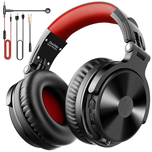 Oneodio Pro-M Gaming Headphones Wireless bluetooth V5.0 Earphones 50mm Drivers HIFI Stereo Bass Noise Reduction 1500mAh Foldable 3.5mm Wired Headset with Mic