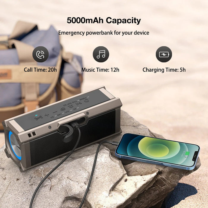500LK 100W Bluetooth Speaker Portable Speakers Quad Drivers Dual Diaphragm Deep Bass RGB Light TWS 5000mAh Outdoors Wireless Speaker