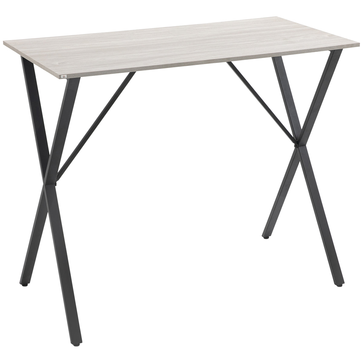 Rectangular Marble-Effect Bar Table - 120cm Modern Kitchen Table with Steel Legs - Ideal for Living Rooms and Home Bar Seating for 4 People