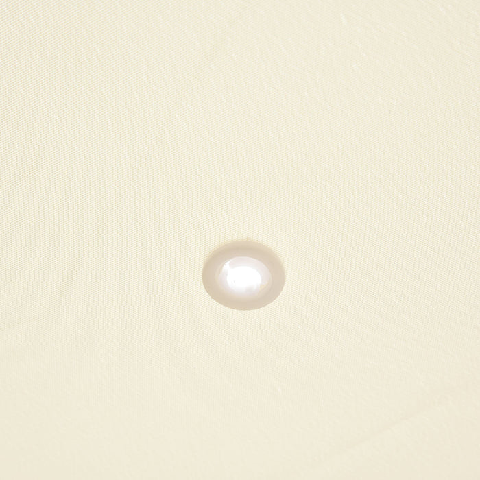 Metal Wall Gazebo - 4x3m Cream Canopy with Marquee Shelter & Awning - Outdoor Garden Door Porch Protection