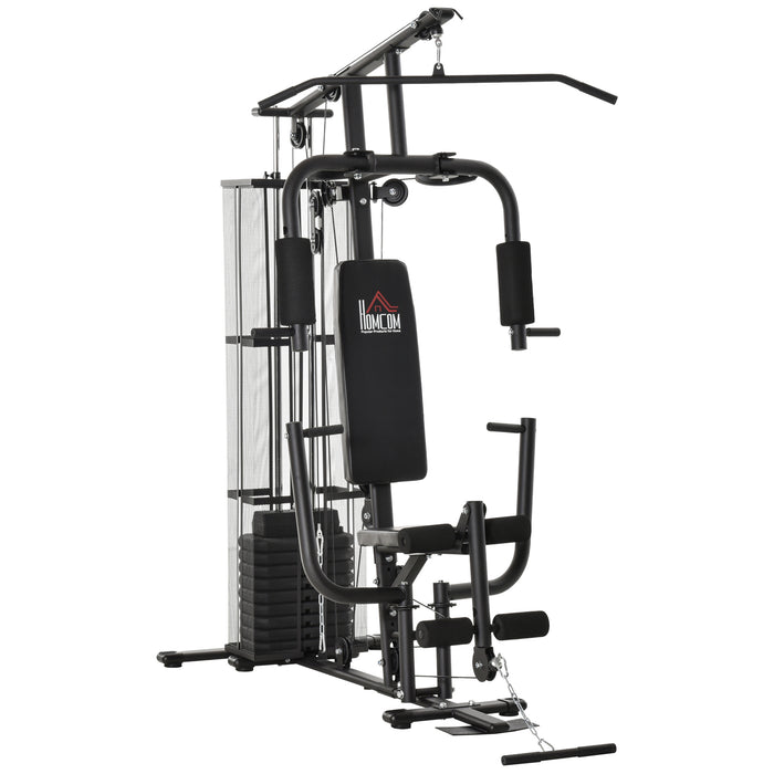 Multi-Purpose Workout Station - Heavy-Duty Fitness Strength Equipment for Weight Training and Body Exercise - Ideal Home Gym System for Muscle Development