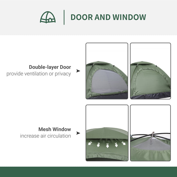 2-Person Camouflage Camping Tent - Zipped Doors, Storage Pocket, and Portable Design - Ideal for Outdoor Adventures and Stealth Camping