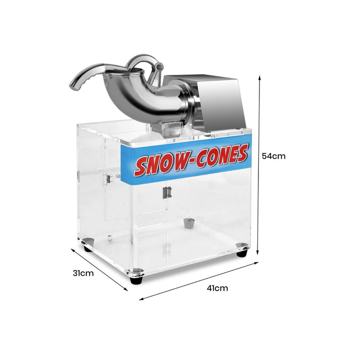 Electric Dual Blade Snow Cone Maker - High-performance Shaved Ice Equipment - Ideal for Parties and Concessions Events