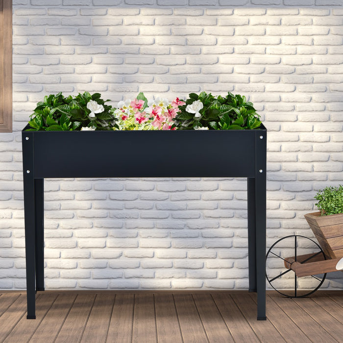 Elevated Garden Planter Stand - Tall Raised Vegetable Bed Box with Shelf - Ideal for Gardeners, Green Space-optimized Solution