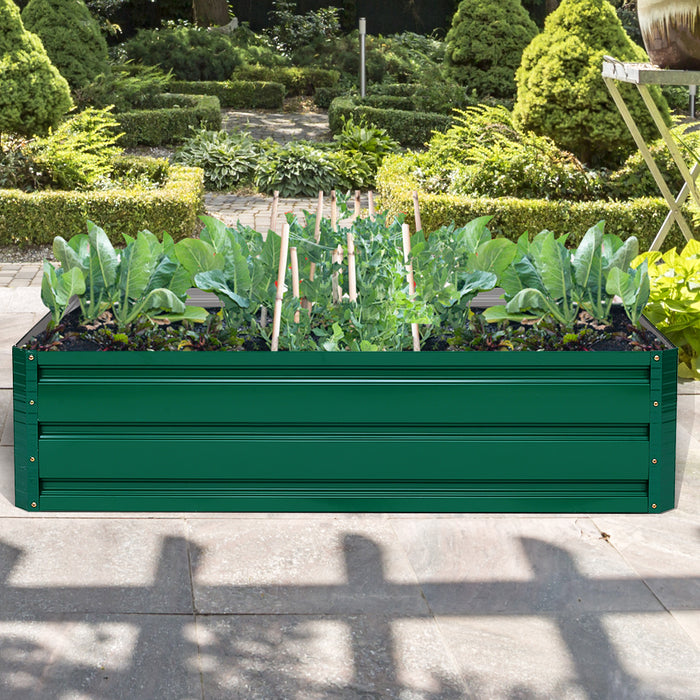 Metal Raised Garden Bed - Outdoor Planter Box for Vegetables, Flowers, Fruits, Herbs - Ideal for Gardeners and Green-Fingered Enthusiasts