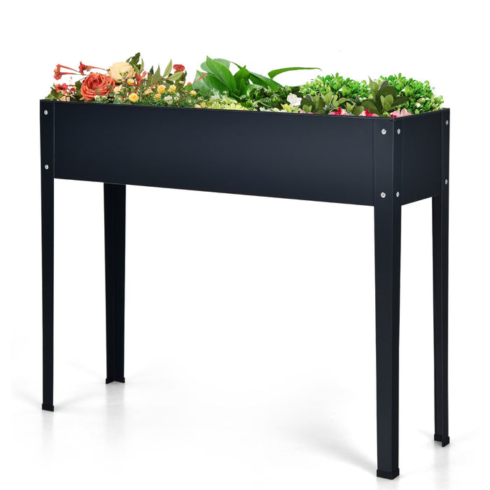 Elevated Garden Planter Stand - Tall Raised Vegetable Bed Box with Shelf - Ideal for Gardeners, Green Space-optimized Solution