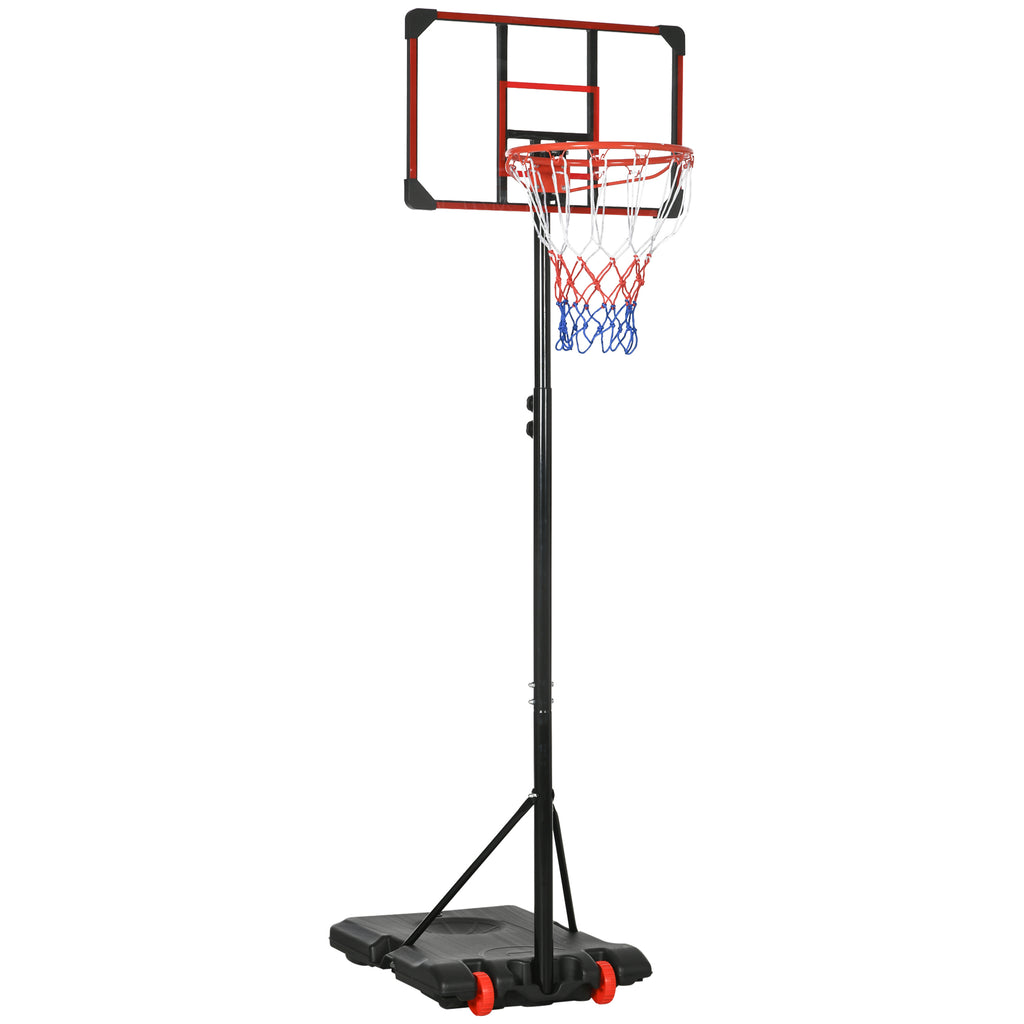 Kids Height-Adjustable Basketball Hoop System - Sturdy Backboard, Weighted Base, Portable Wheels, 1.8-2m Range - Perfect for Young Athletes and Family Fun