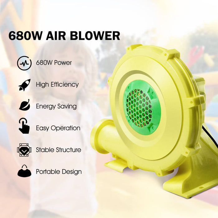 680W Blower - Inflatable Bouncy Air Blower with Handle - Ideal for Bouncy Castle Inflations or Party inflatables