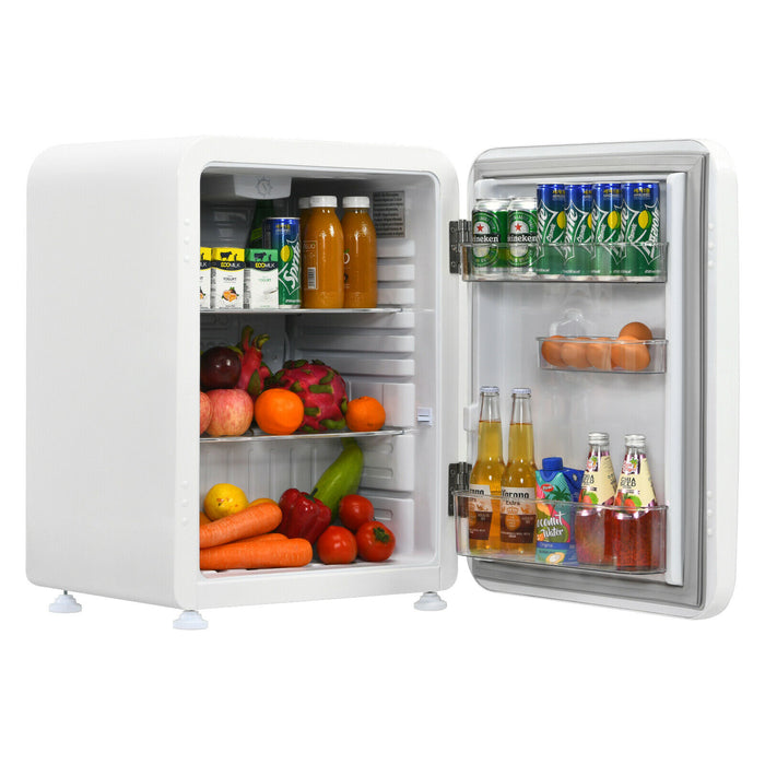 Compact 68L Refrigerator - LED Light, Adjustable Thermostat in Sleek Black Finish - Ideal for Small Spaces and Energy Efficiency