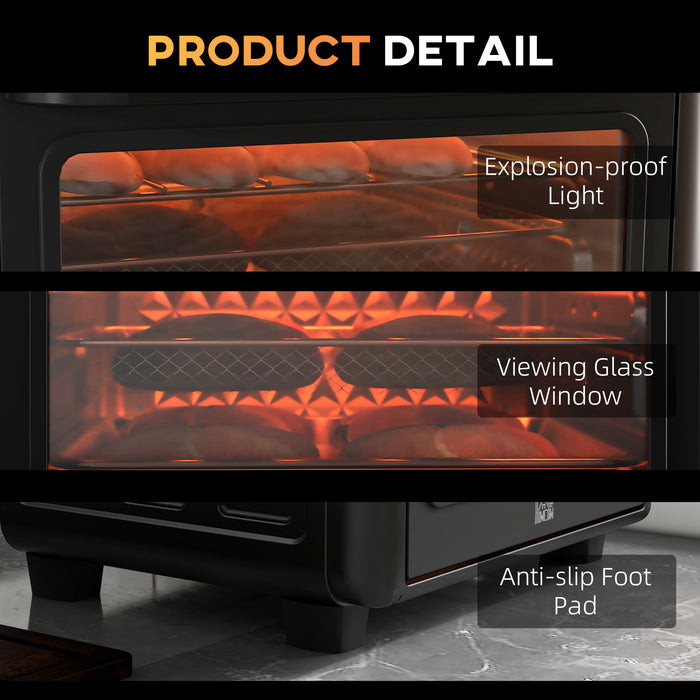 13L Mini Air Fryer Oven - Multifunction Countertop Convection with 12 Presets, Adjustable Temperature and Timer, 1200W - Ideal for Health-Conscious Cooking and Baking Enthusiasts