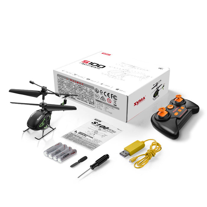 Syma S100 - 2.4G 3CH Mini RC Helicopter with Altitude Hold & One Key Take Off/Landing - Perfect for Beginners and Kids
