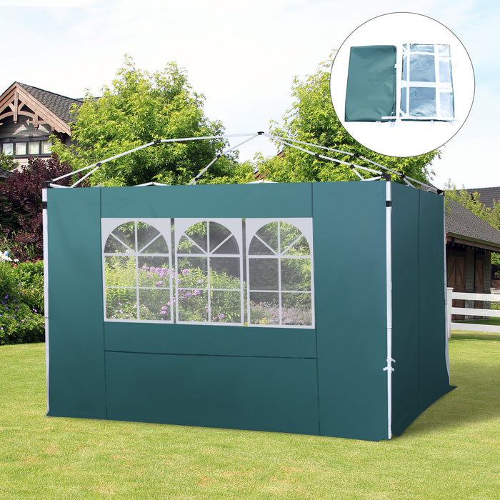 3M Gazebo - Interchangeable Green Sidewall for Outdoor Shelter - Enhances Privacy and Protection for Events