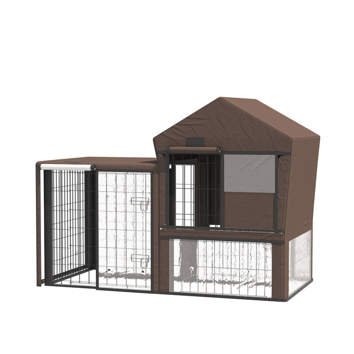 Water-Resistant Rabbit Hutch Cover - Durable Cage Protector for Small Pets, Breathable Design - Ideal for Guinea Pig and Bunny Security