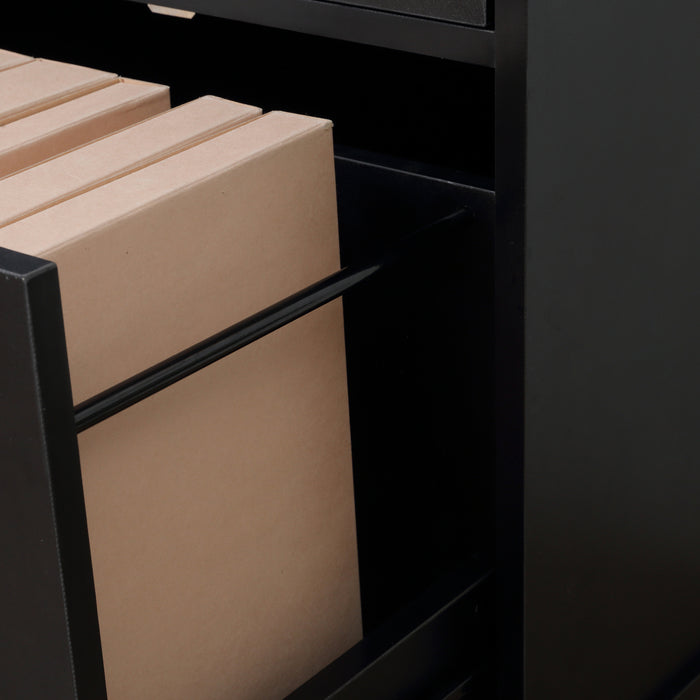 Mobile Office Storage Organizer - Rolling Filing Cabinet with Open Shelves and Drawers for A4 Papers - Space-Saving Printer Stand with Wheels for Home Office