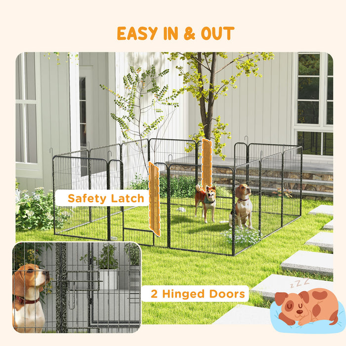 Heavy Duty Puppy Playpen - 12-Panel Pet Exercise Enclosure - Ideal for Small to Large Dogs Indoor/Outdoor Play