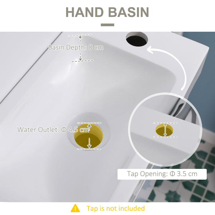 Wall-Mounted Vanity Cabinet with Integrated Basin - Sleek Bathroom Storage Solution with Sink and Tap Hole - Space-Saving Design for Modern Homes