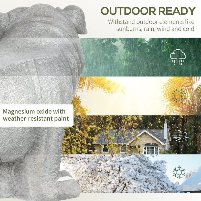 Realistic Pekingese Dog Sculpture - Garden Statue & Functional Stool for Outdoor Decor - Ideal for Animal Lovers & Home Beautification