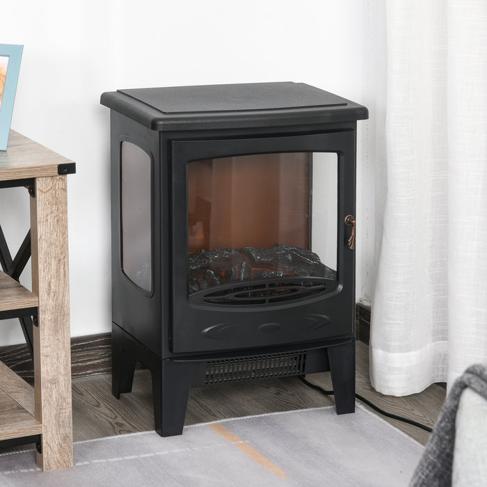 1800W Electric Fireplace Heater - Tempered Glass Design with Adjustable Heat - Cozy Indoor Warming Solution