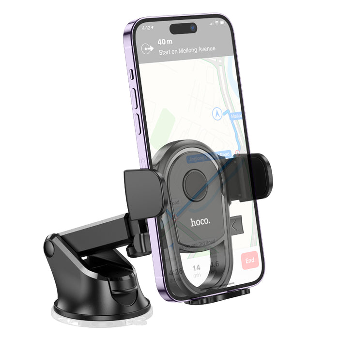 HOCO H5 Universal Phone Holder - 360 Rotation Suction Cup, GPS Vehicle Mounts, Compatible with iPhone 14 Pro Max, 13, 12, Samsung, Xiaomi - Ideal for Secure and Convenient Phone Placement in Vehicles