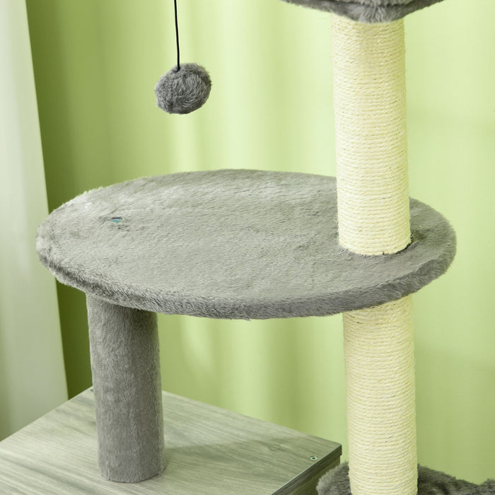 Cat Mansion All-in-One Litter Box - Enclosed Space, Bed, Scratch Posts, Lounging Platforms - Perfect for Indoor Cats Comfort & Privacy