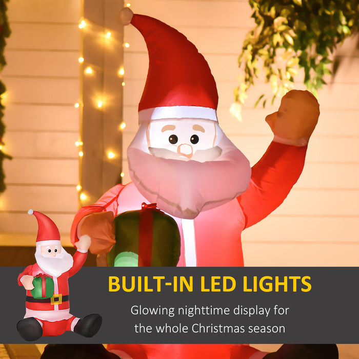 Inflatable LED-Lit Santa Claus - Giant Outdoor Christmas Display - Festive Decor for Holiday Lawn and Yard