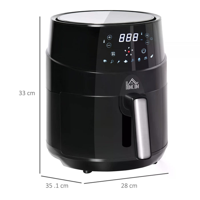 Digital Air Fryer 4.5L 1500W - Touchscreen Display, Rapid Air Technology, Temperature Control, Built-In Timer, Easy Clean Nonstick Basket - Healthy Cooking for Family
