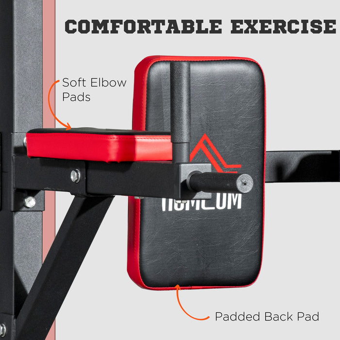 Power Tower Workout Station - Multifunctional Exercise Equipment with Pull Up Bar, Dip Stand, and Push Up Handles - Ideal for Home Gym Fitness Enthusiasts
