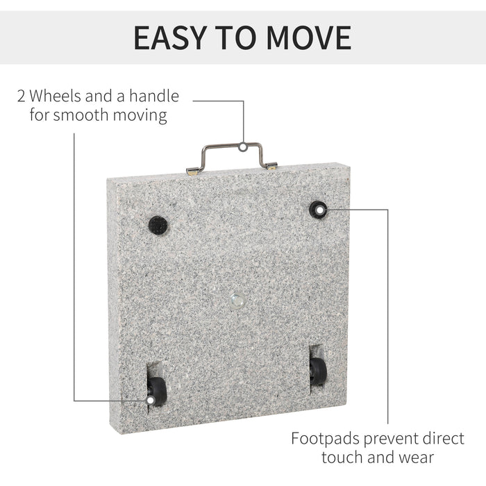 28kg Marble Garden Umbrella Base - Sturdy Sunshade Holder for Outdoor Patio - Durable Parasol Stand for Secure Shade Setup