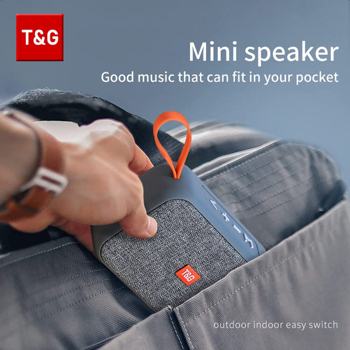 Mini T&G Wireless Bluetooth 5.0 Speaker - Indoor/Outdoor Hi-Fi Waterproof Loudspeaker with TF Card & FM Radio Support