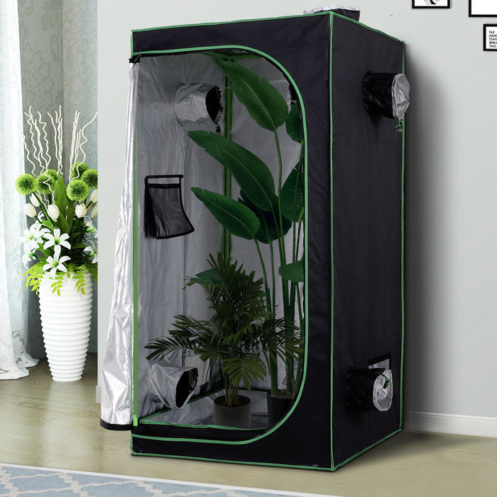 Hydroponic Grow Space - 80x80x160cm Plant Cultivation Tent Black/Green - Ideal for Indoor Gardening Enthusiasts