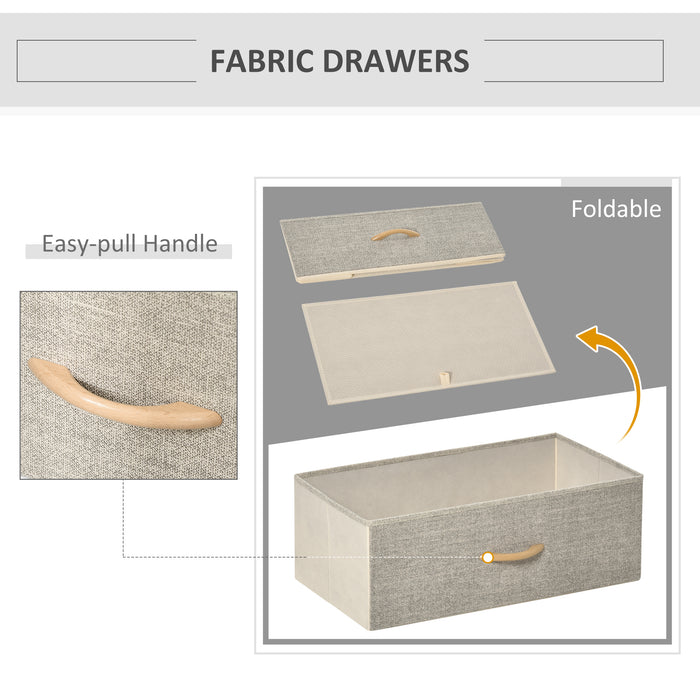 3-Drawer Fabric Storage Organizer - Bedroom and Living Room Chest of Drawers - Space-Saving Unit for Clothing and Essentials