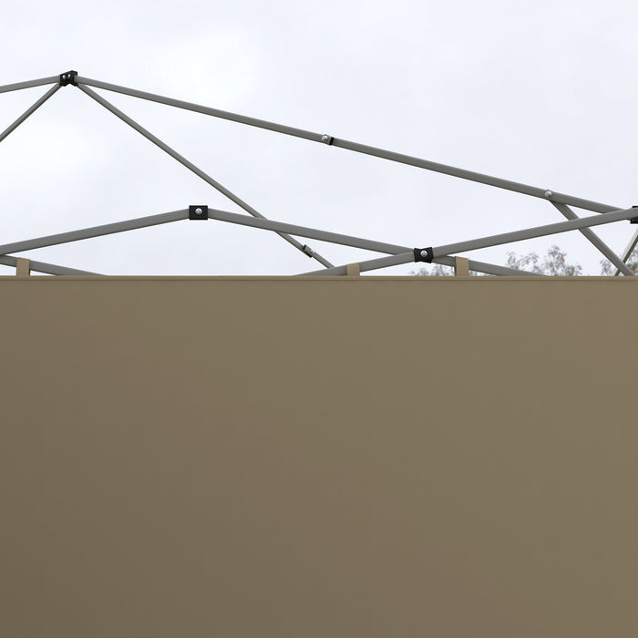 Gazebo Side Panels 2-Pack for 3x3m/3x6m Canopy - Beige Replacement Panels with Zipped Doors - Ideal for Outdoor Shelter and Privacy