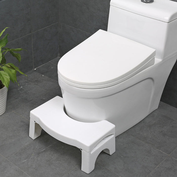Compact Collapsible Toilet Stool - Ergonomic Bathroom Step Aid for Improved Posture and Comfort - Ideal for Kids and Adults to Enhance Bowel Movements