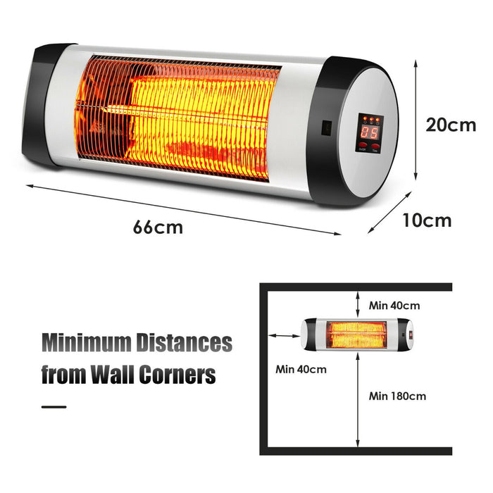 1500W Infrared Electric Heater - LED Display and Timer Feature - Ideal for Quick and Efficient Heating Solutions