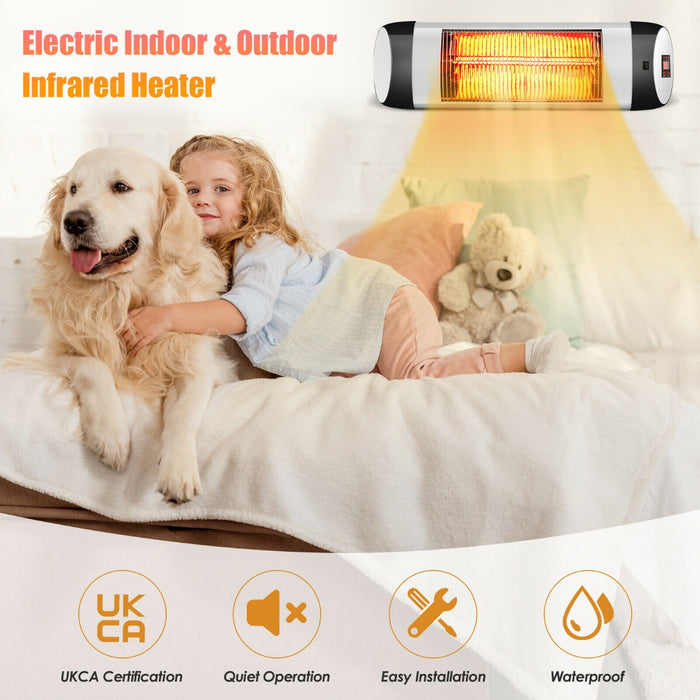 1500W Infrared Electric Heater - LED Display and Timer Feature - Ideal for Quick and Efficient Heating Solutions