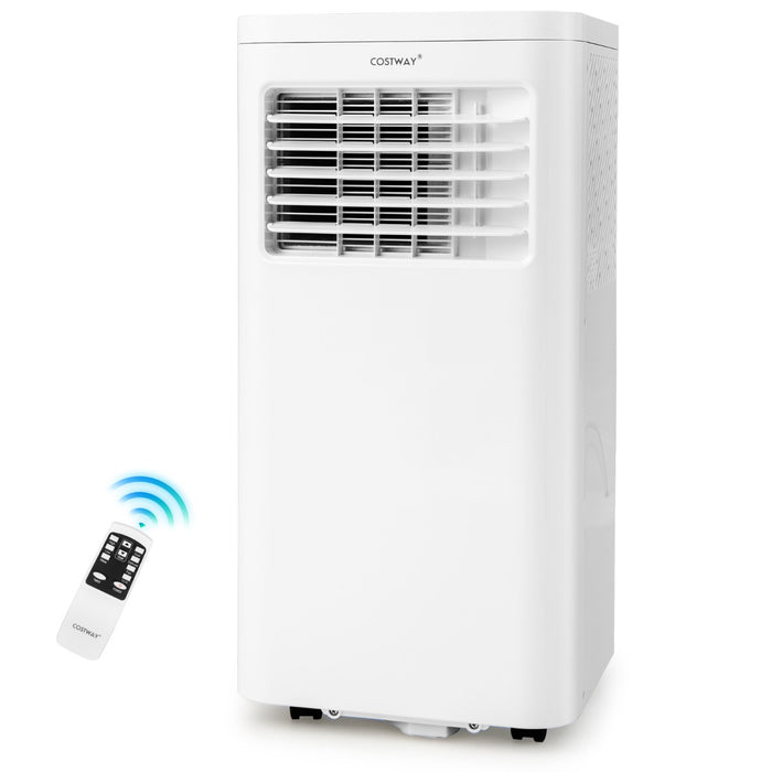 9000 BTU 4-in-1 Portable Air Conditioner - Built-in Dehumidifier and Smart Sleep Mode, White - Ideal for Managing Room Climate Comfortably