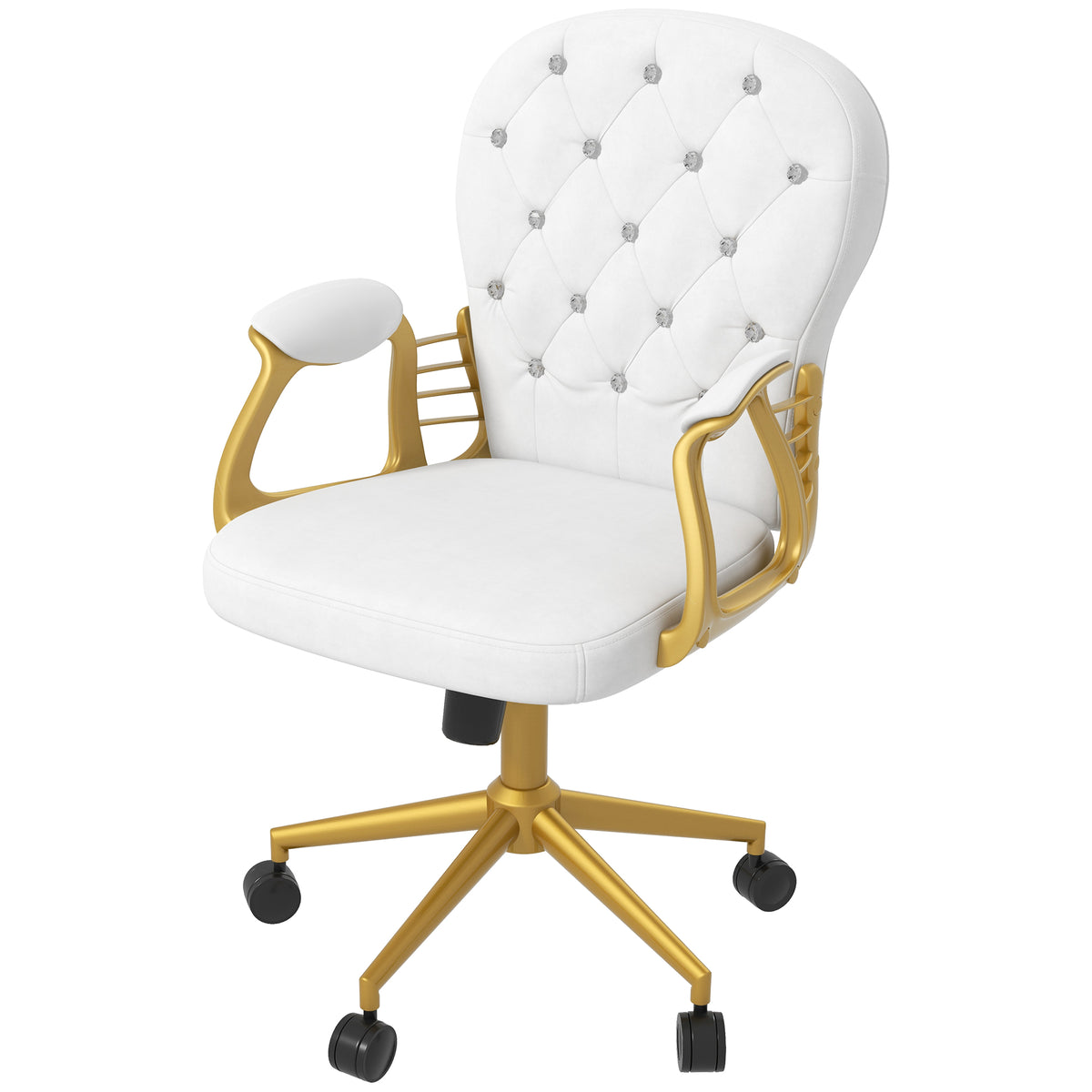 Cream White Ergonomic Task Chair with Adjustable Height & Tilt — Shopsta UK