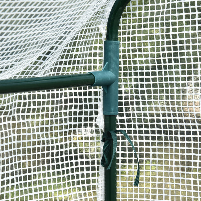 Polytunnel Steeple Grow House - Walk-in Garden Greenhouse with Shelves, 186x120x190 cm - Ideal for Plant Protection & Extended Growing Season