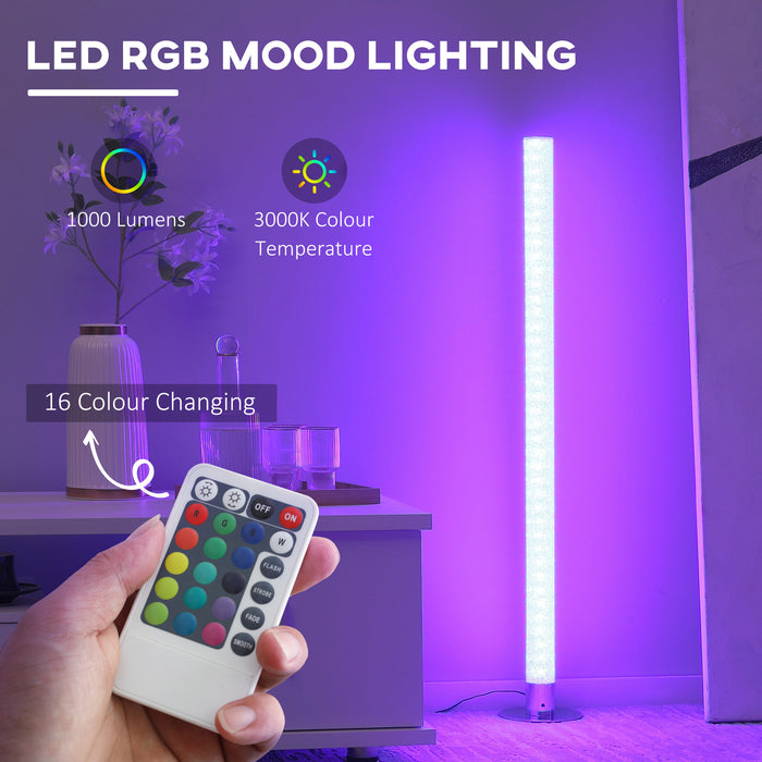 RGB Dimmable LED Corner Floor Lamp - Modern Mood Lighting with Remote Control - Ideal for Living Room, Bedroom, and Gaming Environments