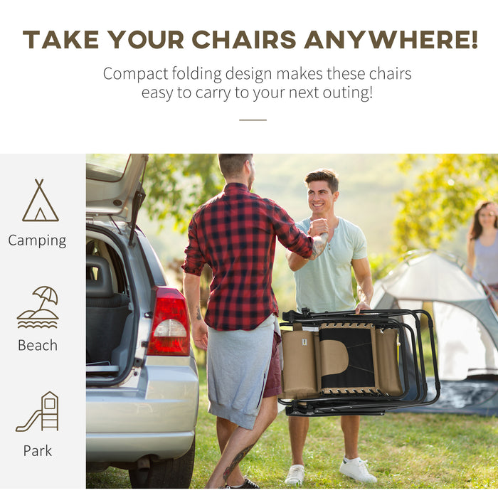 Outdoor Recliner with Adjustable Backrest - Zero Gravity Patio Lounger, Folding Chair with Cup Holder and Padded Pillow - Ideal for Patio, Poolside Relaxation, Coffee Color