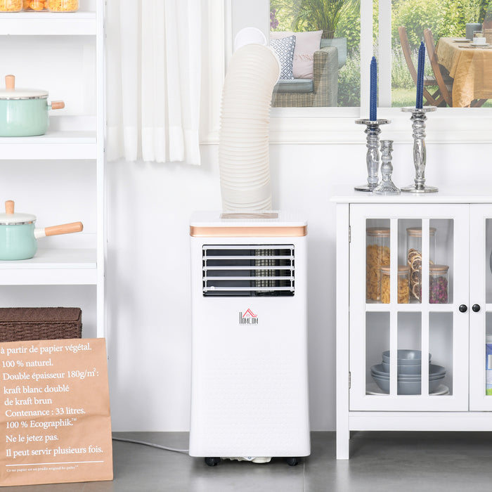 10000 BTU 4-In-1 Portable Air Conditioner - Cooling, Dehumidifying, Ventilating, 24Hr Timer, LED Display with Remote Control - Ideal for Home or Office Use