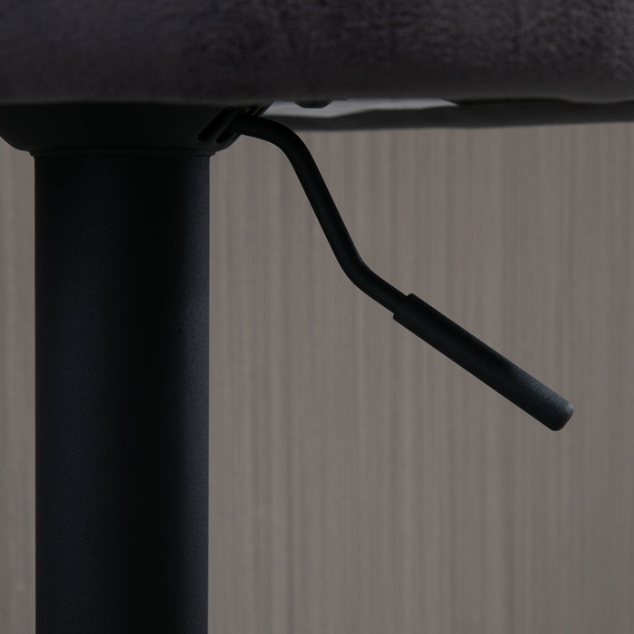 Adjustable Swivel Bar Stools Set of 2 - Modern PU Leather Breakfast Counter Chairs with Footrest and Armrest, Dark Brown - Ideal for Home Bar and Kitchen Island Seating