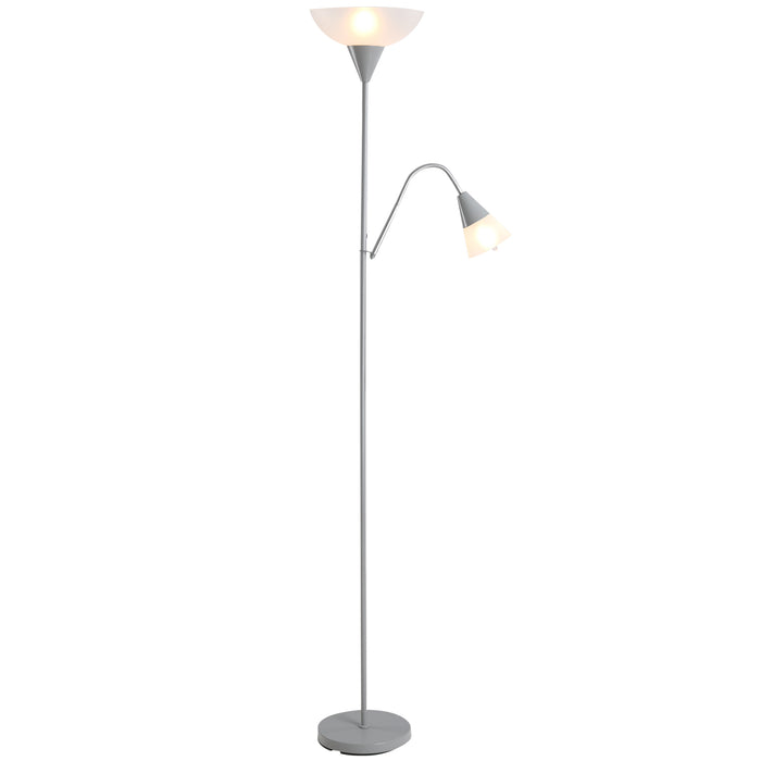 Modern Dual-Head Floor Lamp - Adjustable Reading Lights with Steel Base for Living Room, Bedroom, Office - Ideal for Illuminated Task Lighting at 179.5cm Height