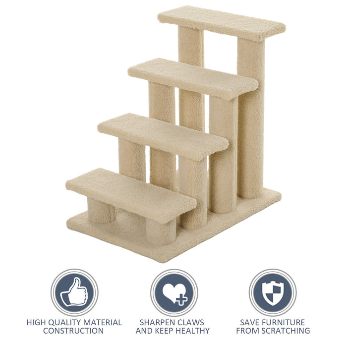 Cat Tree with Easy Steps Ramp - Staircase-Style Climbing Ladder for Felines - Fun and Accessible Pet Furniture for Climbing and Exercise