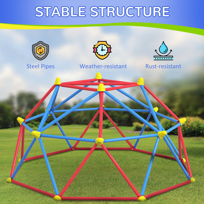 Kids' 6ft Outdoor Climbing Frame - Rust & UV-Resistant Steel Construction, Safe Play Structure - Ideal for Children Ages 3-8, Supports Multiple Kids (1-4)