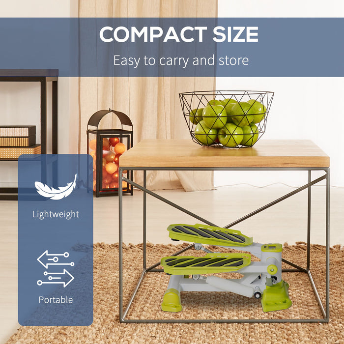 Compact Stepper Fitness Machine with Resistance Bands - Leg, Arm, and Thigh Toning Workouts - Ideal for Home Exercise and Small Spaces